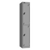 Probe Standard Imperial Locker — 2 Door, Sloping Top, Triple Width — Silver carcass with Silver door