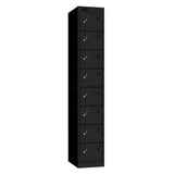 Probe 8 Door Sloping Top Triple Width — Black Carcass / Black Doors