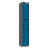 Probe 8 Door Sloping Top Triple Width — Silver Carcass / Blue Doors