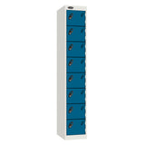 Probe 8 Door Sloping Top Triple Width — White Carcass / Blue Doors