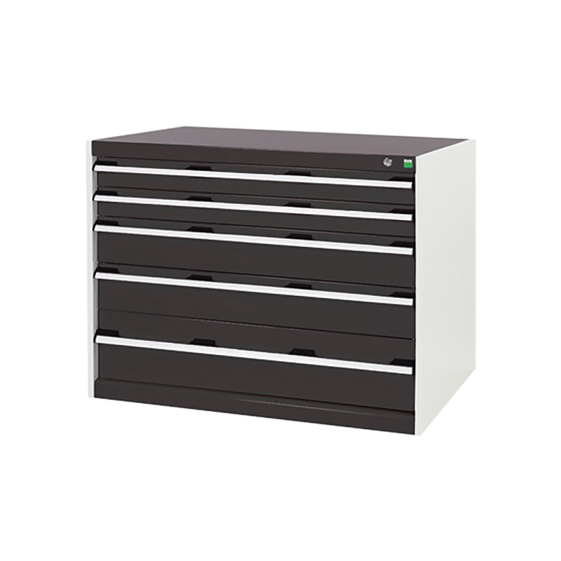Bott Cubio 5 Drawer Cabinet 1050 Light Grey with Anthracite Grey