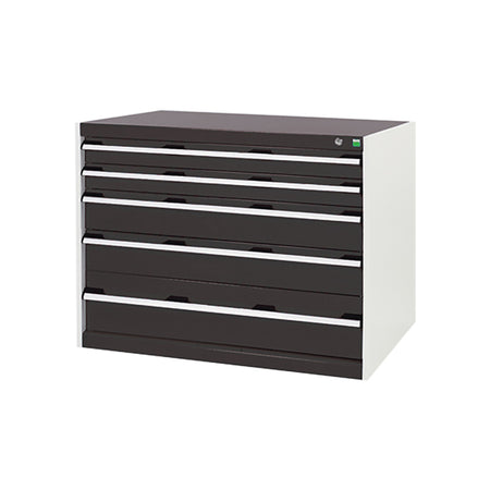 Bott Cubio 5 Drawer Cabinet 1050 Light Grey with Anthracite Grey