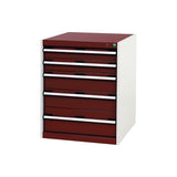Bott Cubio 5 Drawer Cabinet 650 Crimson Red