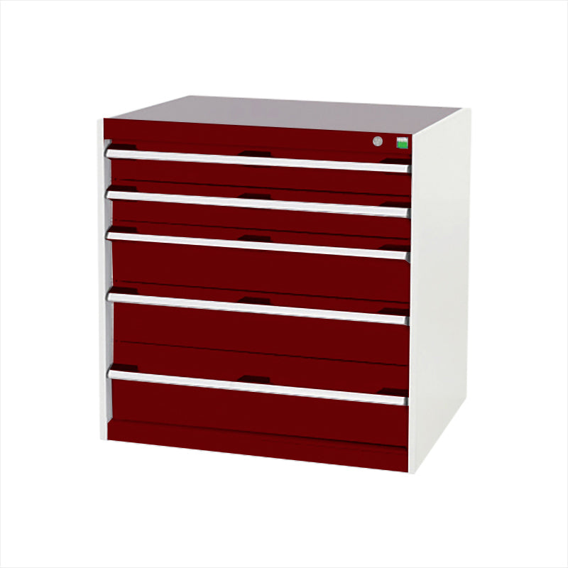 Bott Cubio 5 Drawer Cabinet 800 Crimson Red