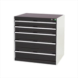 Bott Cubio 5 Drawer Cabinet 800 Light Grey with Anthracite Grey