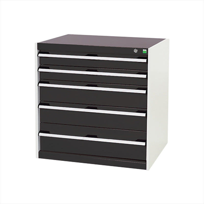 Bott Cubio 5 Drawer Cabinet 800 Light Grey with Anthracite Grey