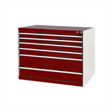 Bott Cubio 6 Drawer Cabinet 1050x800mm Crimson Red