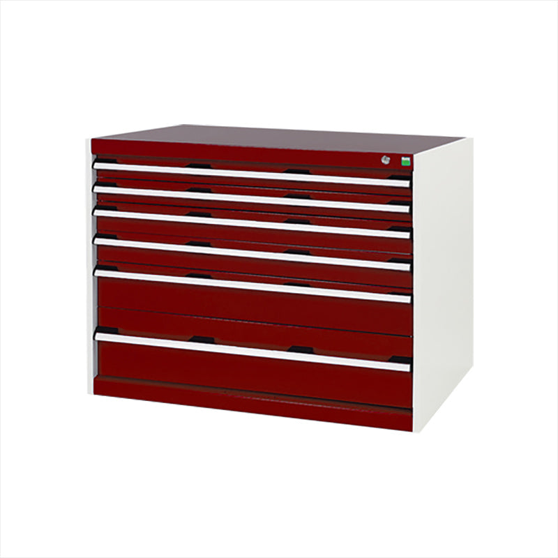 Bott Cubio 6 Drawer Cabinet 1050x800mm Crimson Red
