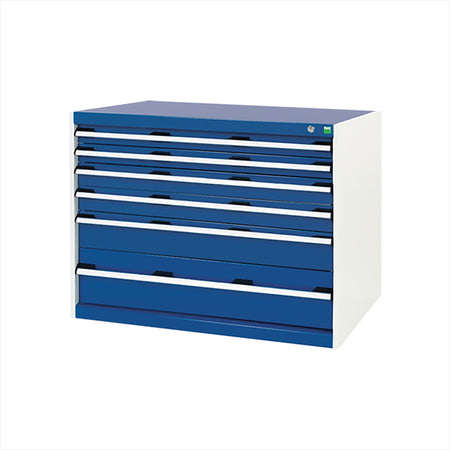 Bott Cubio 6 Drawer Cabinet 1050x800mm Gentian Blue