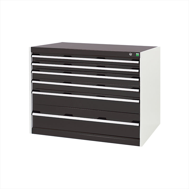 Bott Cubio 6 Drawer Cabinet 1050x800mm Light Grey with Anthracite Grey