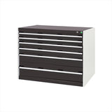 Bott Cubio 6 Drawer Cabinet 1050x800mm Light Grey with Anthracite Grey