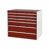 Bott Cubio 6 Drawer Cabinet 1050x900mm Crimson Red