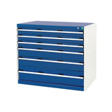 Bott Cubio 6 Drawer Cabinet 1050x900mm Gentian Blue