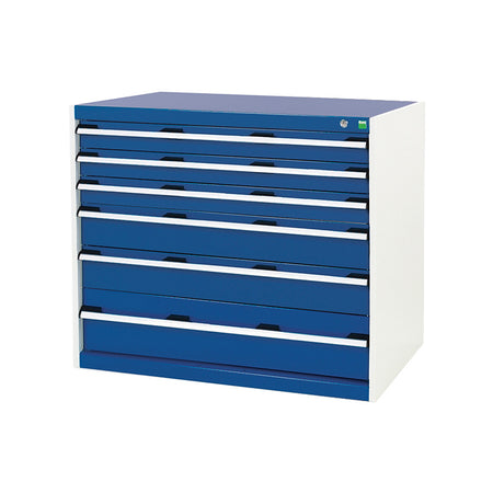 Bott Cubio 6 Drawer Cabinet 1050x900mm Gentian Blue