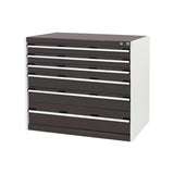 Bott Cubio 6 Drawer Cabinet 1050x900mm Light Grey with Anthracite Grey