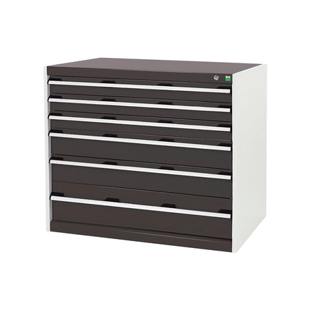 Bott Cubio 6 Drawer Cabinet 1050x900mm Light Grey with Anthracite Grey