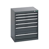 Bott Cubio 6 Drawer Cabinet 650x800mm Anthracite Grey