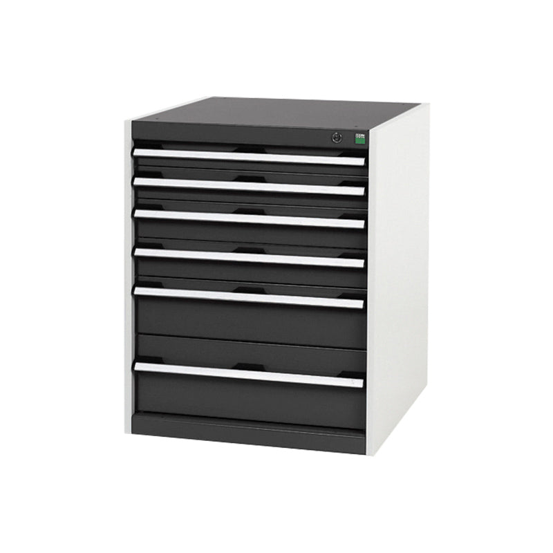 Bott Cubio 6 Drawer Cabinet 650x800mm Light Grey with Anthracite Grey
