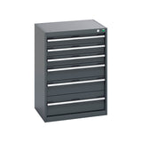 Bott Cubio 6 Drawer Cabinet 650x900mm Anthracite Grey