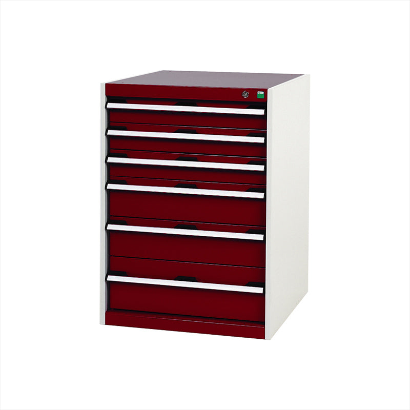 Bott Cubio 6 Drawer Cabinet 650x900mm Crimson Red