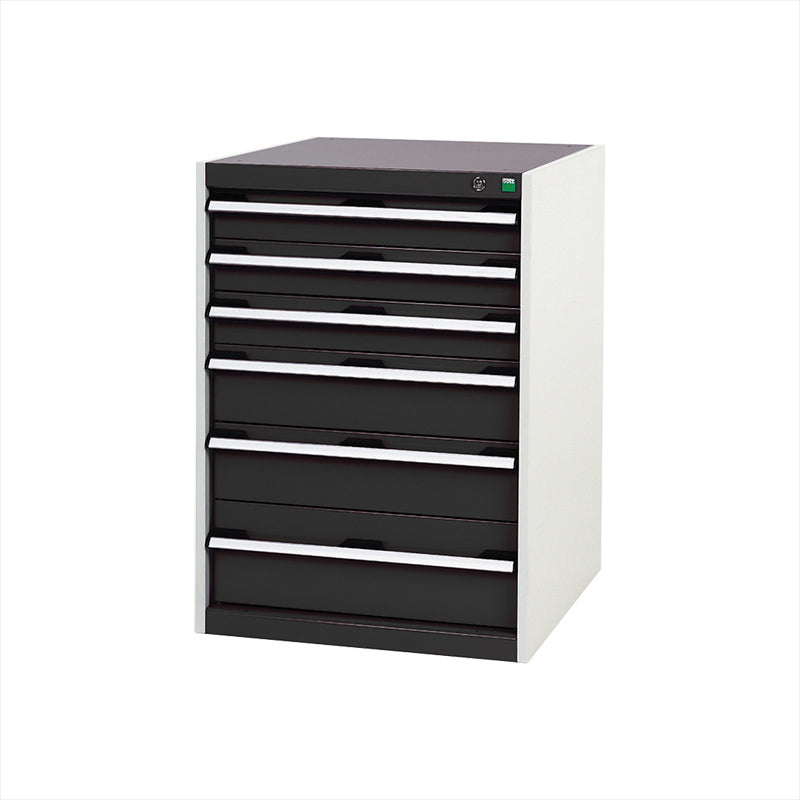 Bott Cubio 6 Drawer Cabinet 650x900mm Light Grey with Anthracite Grey