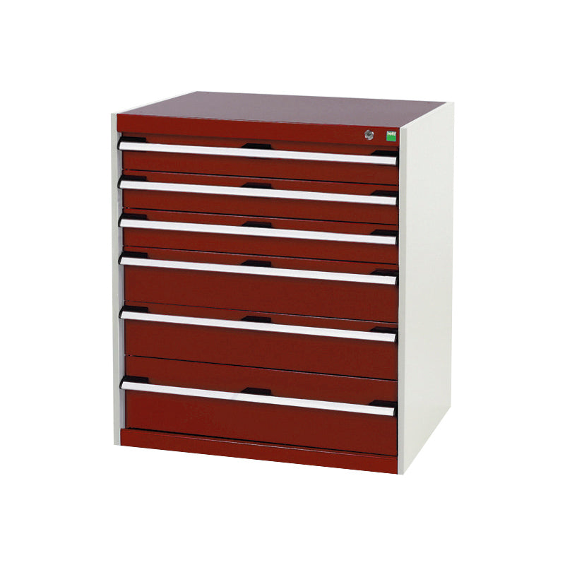 Bott Cubio 6 Drawer Cabinet 800x900mm Crimson Red