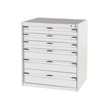 Bott Cubio 6 Drawer Cabinet 800x900mm Light Grey