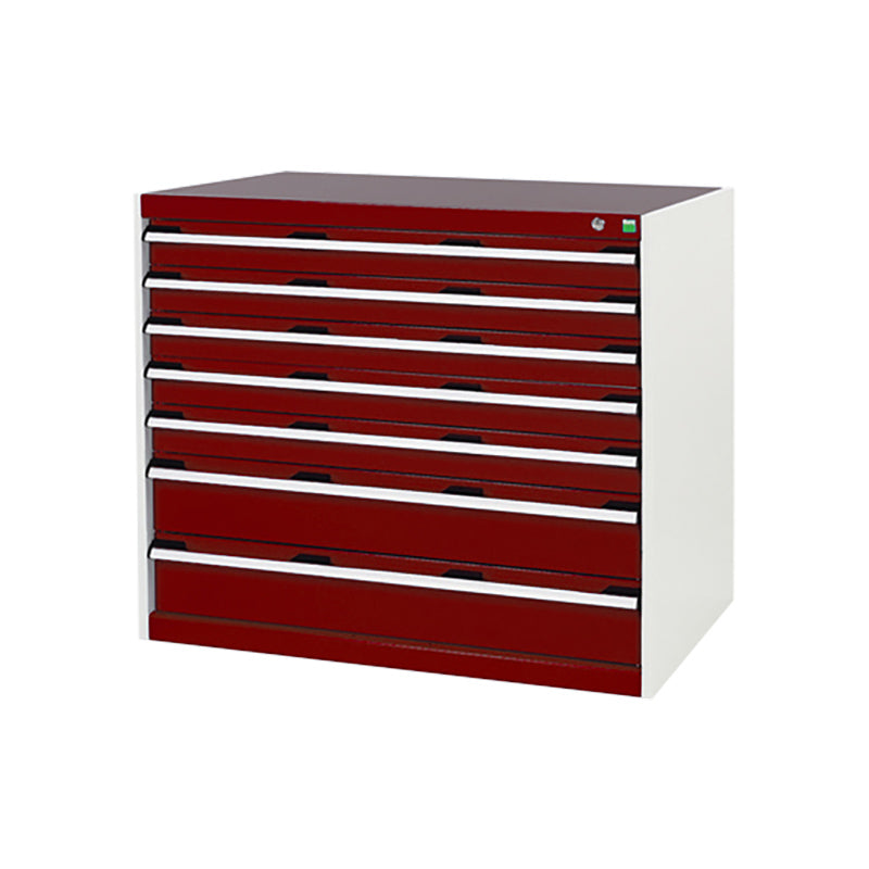 Bott Cubio 7 Drawer Cabinet 1050 Crimson Red