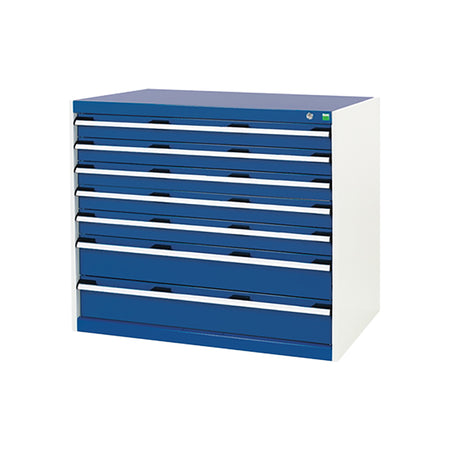 Bott Cubio 7 Drawer Cabinet 1050 Gentian Blue