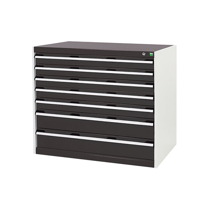 Bott Cubio 7 Drawer Cabinet 1050 Light Grey with Anthracite Grey