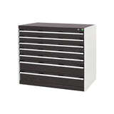 Bott Cubio 7 Drawer Cabinet 1050 Light Grey with Anthracite Grey
