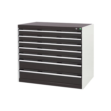 Bott Cubio 7 Drawer Cabinet 1050 Light Grey with Anthracite Grey