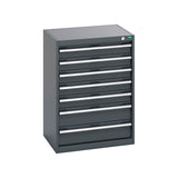 Bott Cubio 7 Drawer Cabinet 650 Anthracite Grey