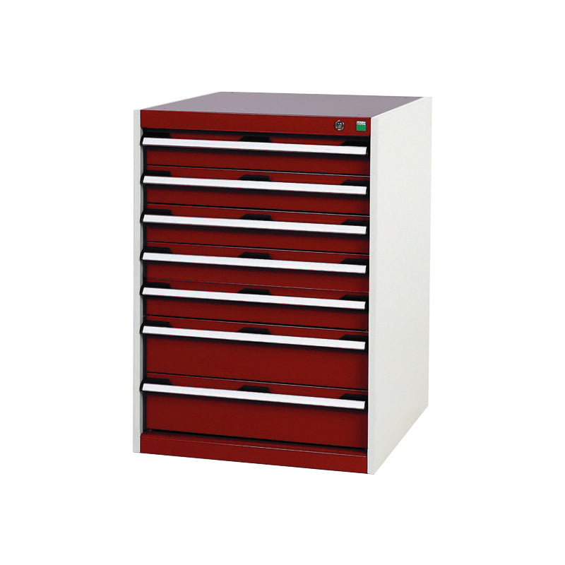 Bott Cubio 7 Drawer Cabinet 650 Crimson Red