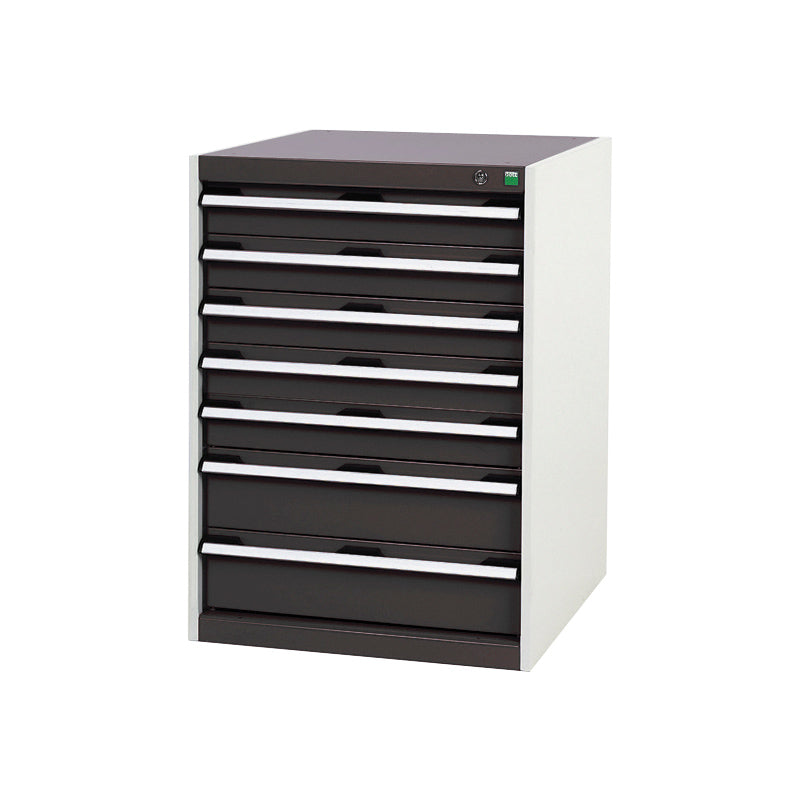 Bott Cubio 7 Drawer Cabinet 650 Light Grey with Anthracite Grey