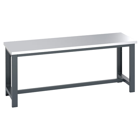 Bott Cubio Framework Bench 2000x750x840mm Stainless Steel Anthracite Grey