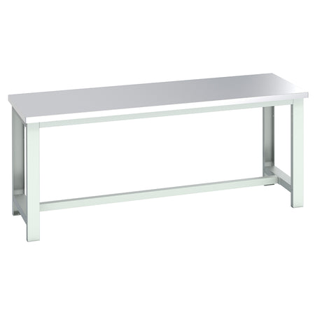 Bott Cubio Framework Bench 2000x750x840mm Stainless Steel Light Grey