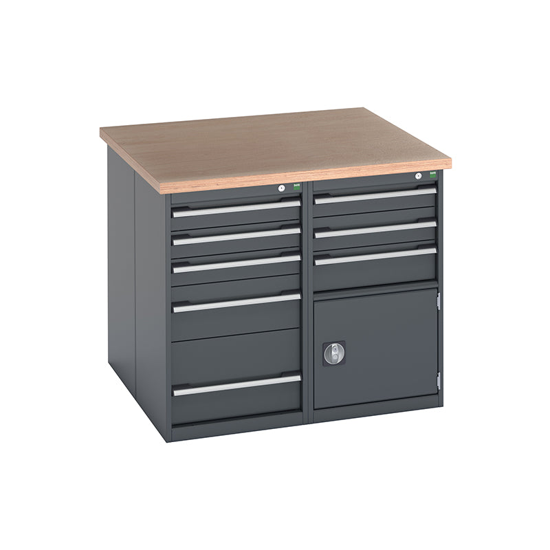 Bott Cubio Pedestal Benches 1100x1100x940mm MPX Anthracite Grey