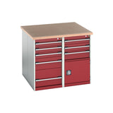 Bott Cubio Pedestal Benches 1100x1100x940mm MPX Crimson Red