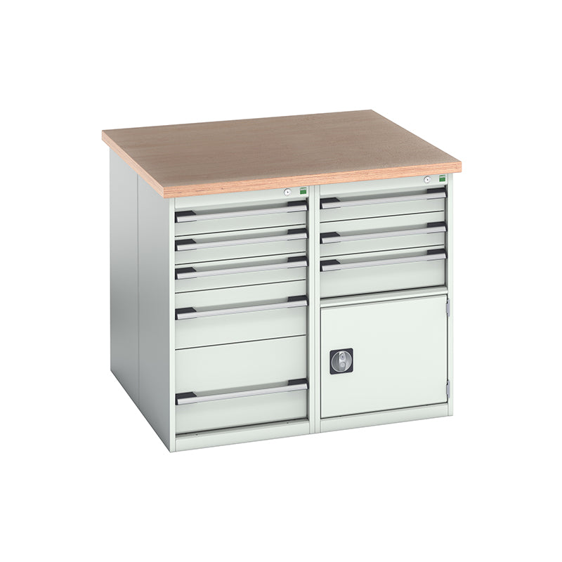 Bott Cubio Pedestal Benches 1100x1100x940mm MPX Light Grey
