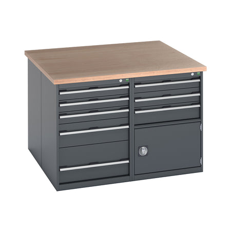 Bott Cubio Pedestal Benches 1350x1350x940mm MPX Anthracite Grey