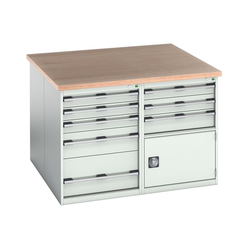Bott Cubio Pedestal Benches 1350x1350x940mm MPX Light Grey