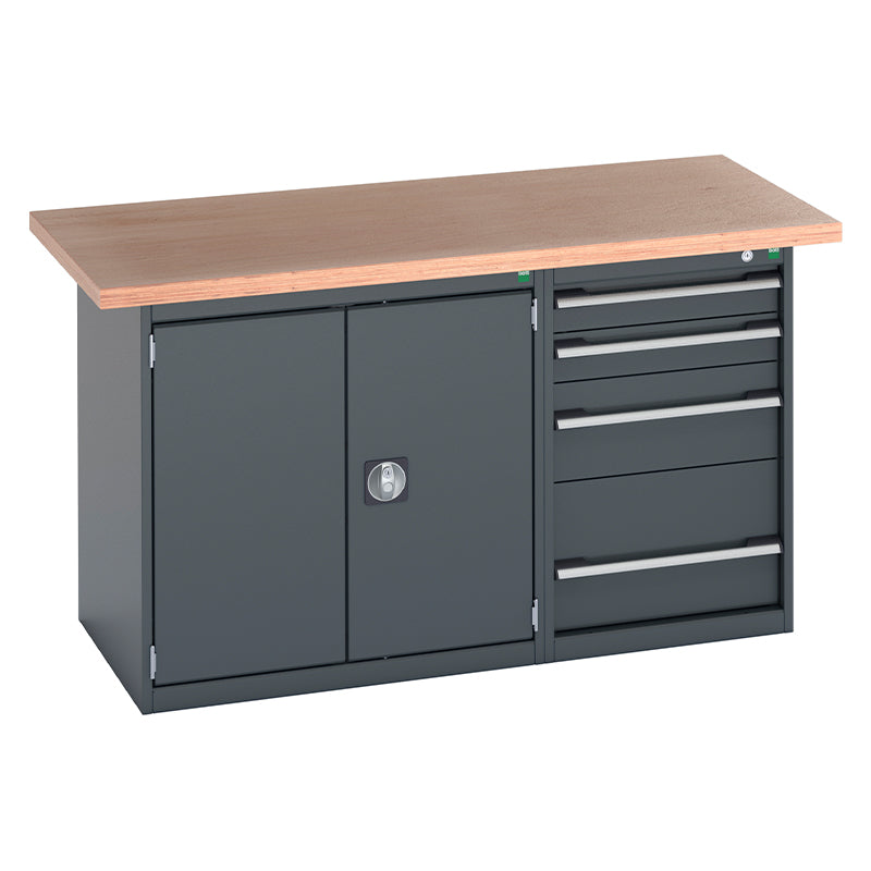 Bott Cubio Pedestal Island Bench MPX Anthracite Grey