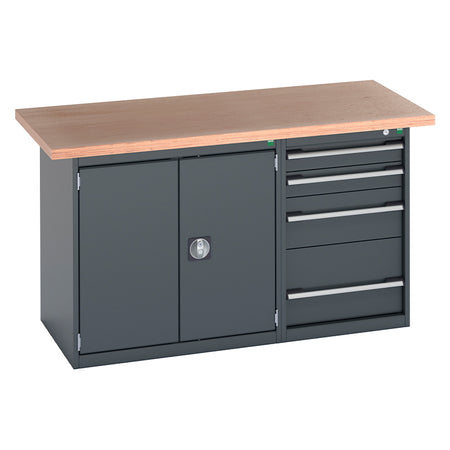 Bott Cubio Pedestal Island Bench MPX Anthracite Grey