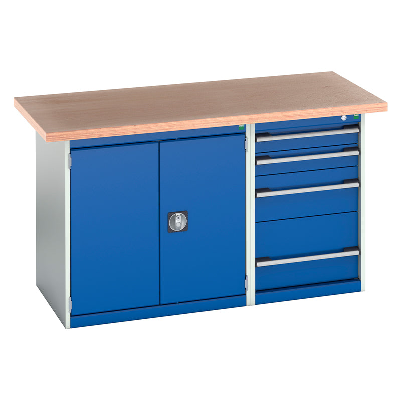 Bott Cubio Pedestal Island Bench MPX Gentian Blue
