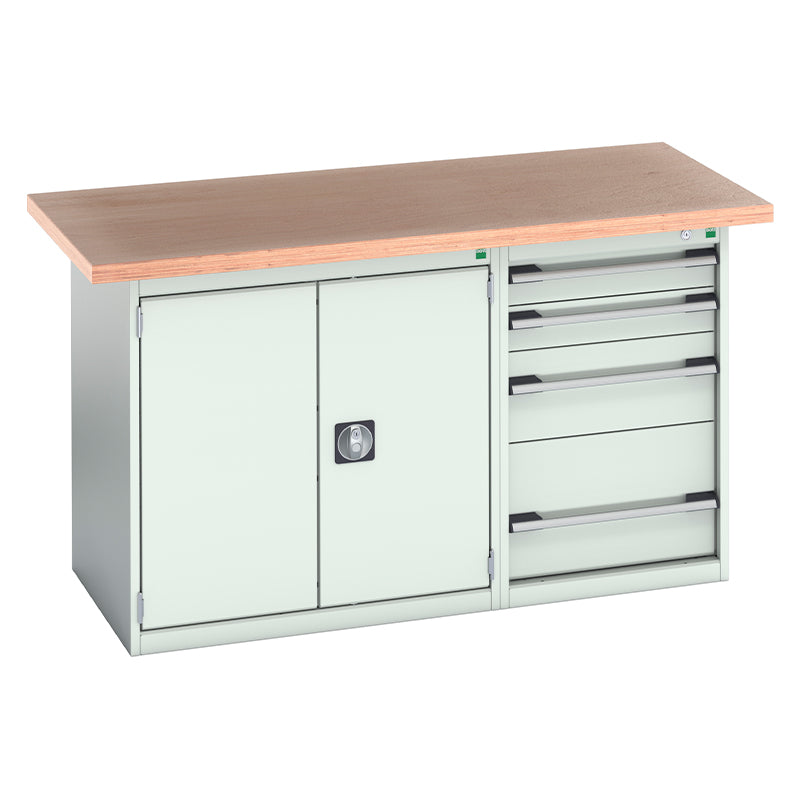 Bott Cubio Pedestal Island Bench MPX Light Grey