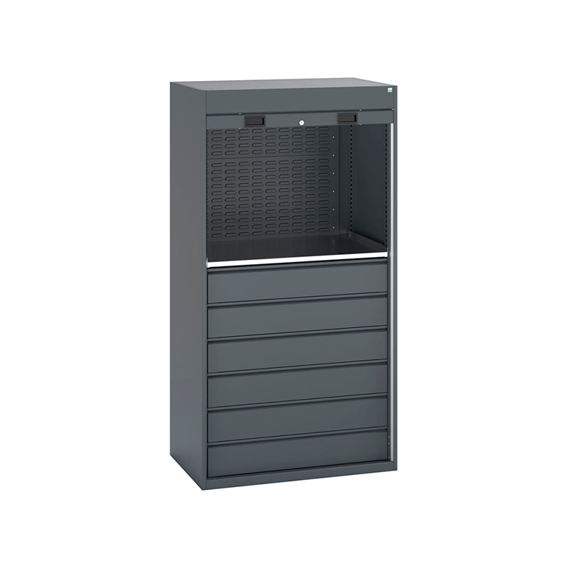 Bott Cubio Roller Shutter Cupboard 1050x650x2000mm Anthracite Grey