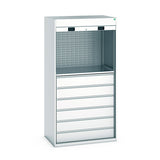 Bott Cubio Roller Shutter Cupboard 1050x650x2000mm Light Grey