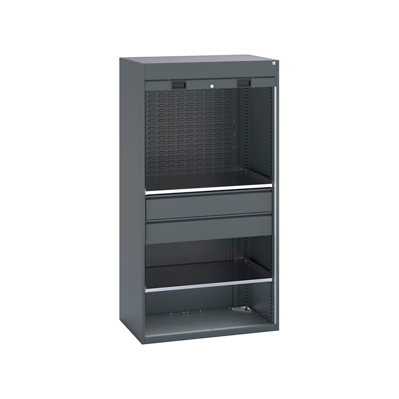 Bott Cubio Roller Shutter Workshop Cupboard Config A Anthracite Grey