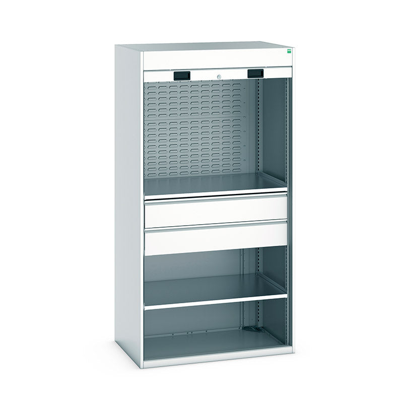 Bott Cubio Roller Shutter Workshop Cupboard Config A Light Grey